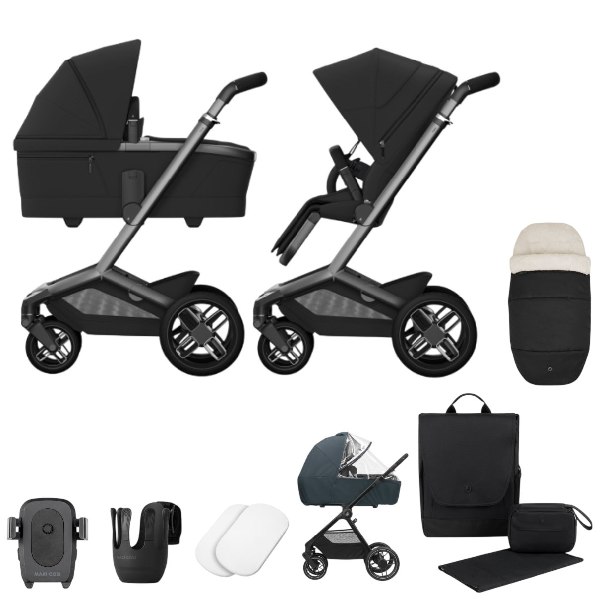 Maxi Cosi Fame Kinderwagen Set + Accessoires