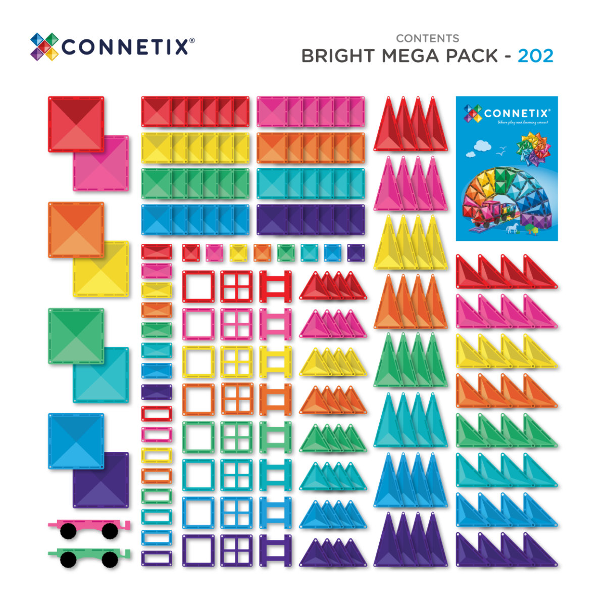 Connetix Magnetische Bouwblokken Bright Mega Ball Run Bundel – 316 Delig