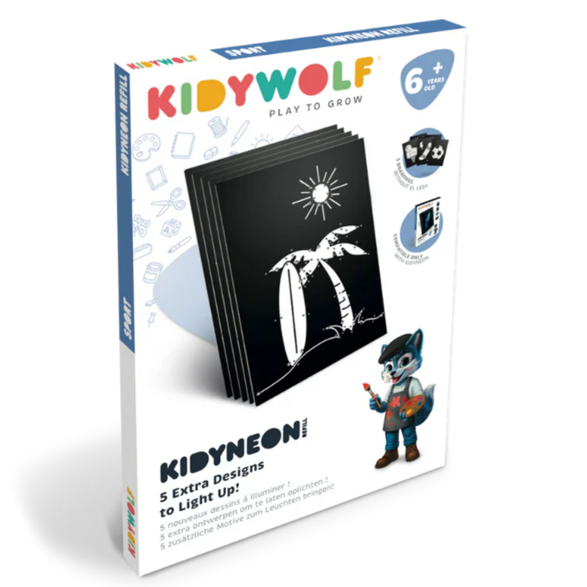 Kidywolf navulset voor KIDYNEON creatief bord