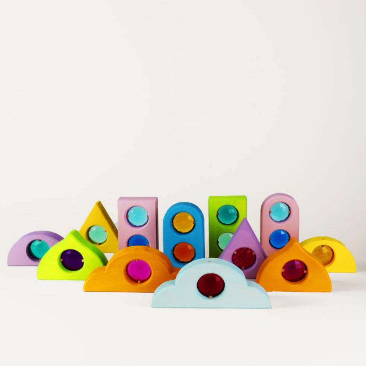 Bauspiel Sprookjesramen Pastel 12-delig