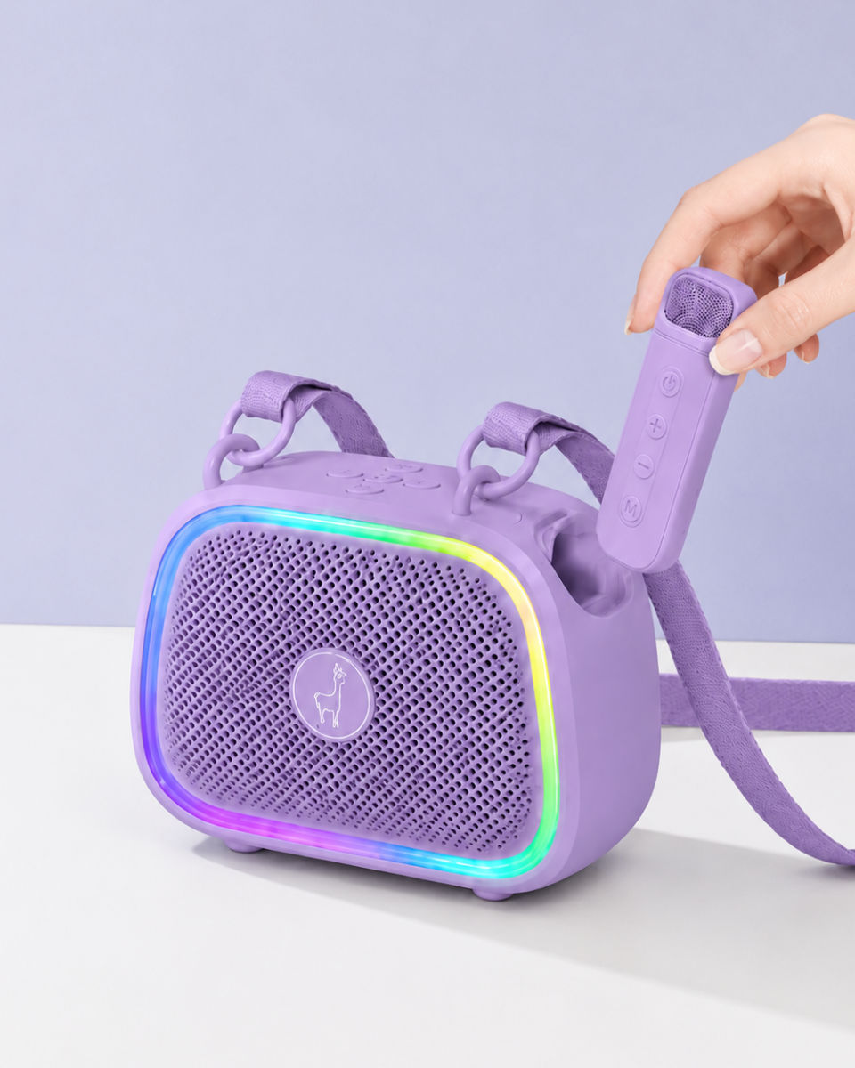 Lalarma Star Karaokeset voor Kinderen – met Licht & 2 Draadloze Microfoons