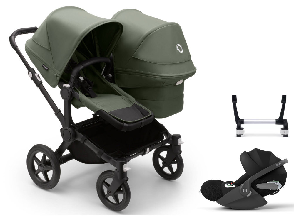 Bugaboo Donkey 5 Duo kinderwagen set 3 in 1 incl. Cybex Cloud T i-Size Autostoeltje
