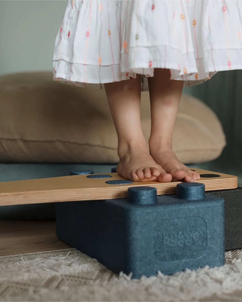 bygge PARCOURS Balanceerset met BAR-plank en 4 bouwblokken