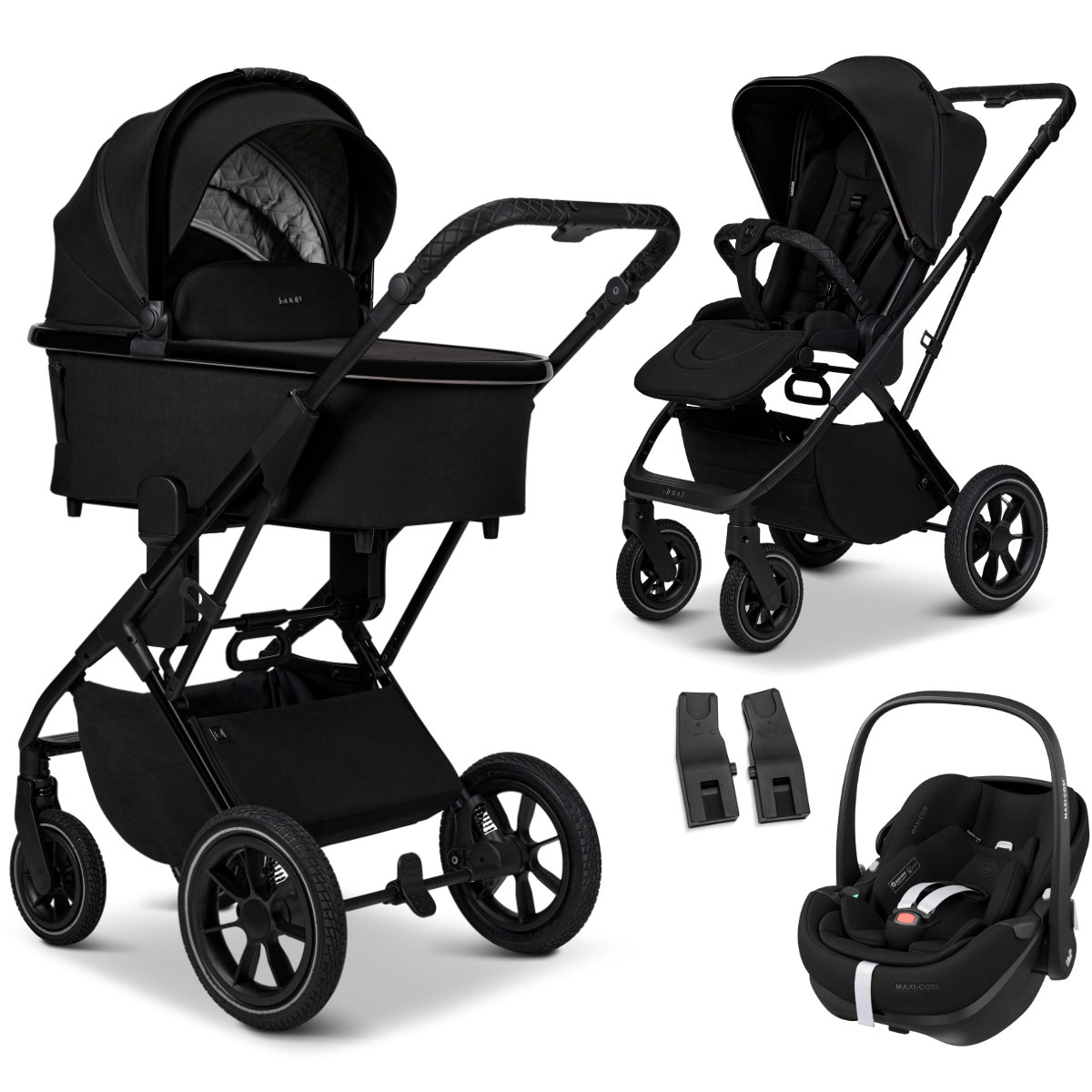 Moon Piu Kinderwagen Set 3 in 1 inclusief Maxi Cosi Pebble 360 Pro 2