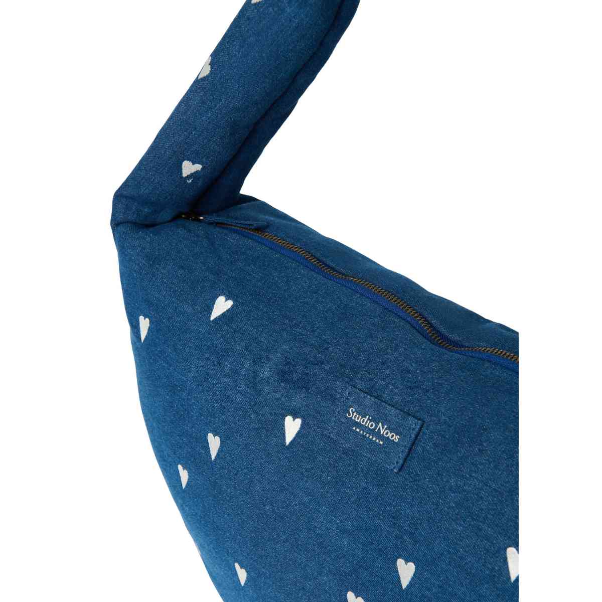 Studio Noos Heuptas in Blauw met Hartpatroon - Detailweergave