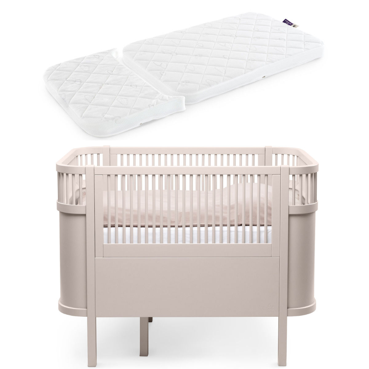 Sebra Baby- & Juniorbed + Träumeland Matras