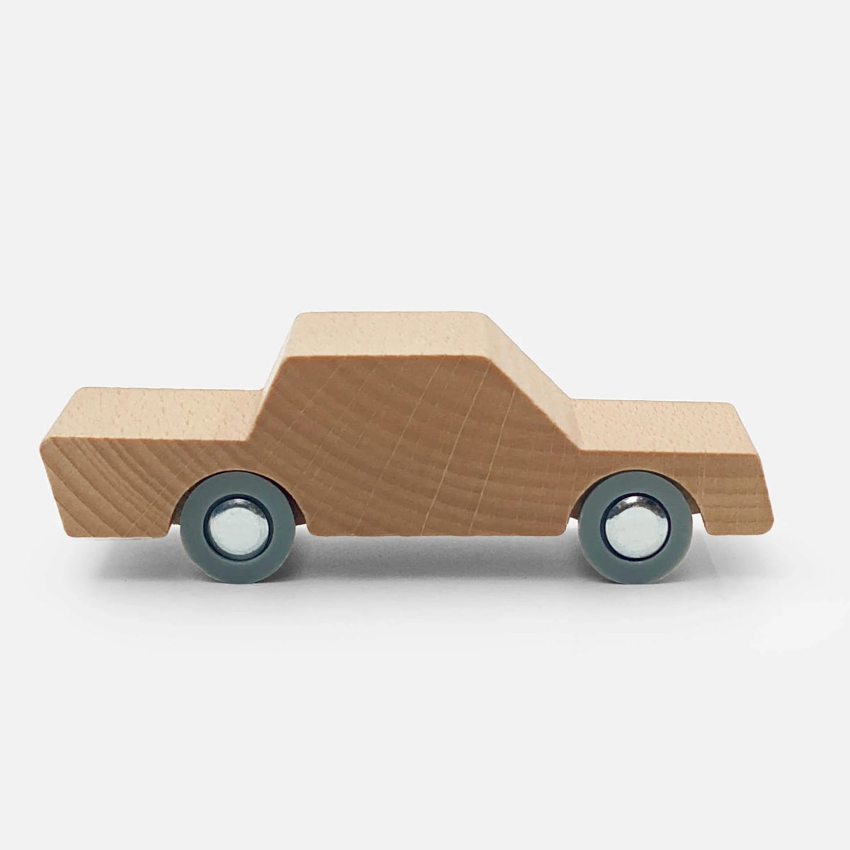 Waytoplay Back and Forth Houten Auto – Creatief Speelauto in Rood, Blauw & Naturel