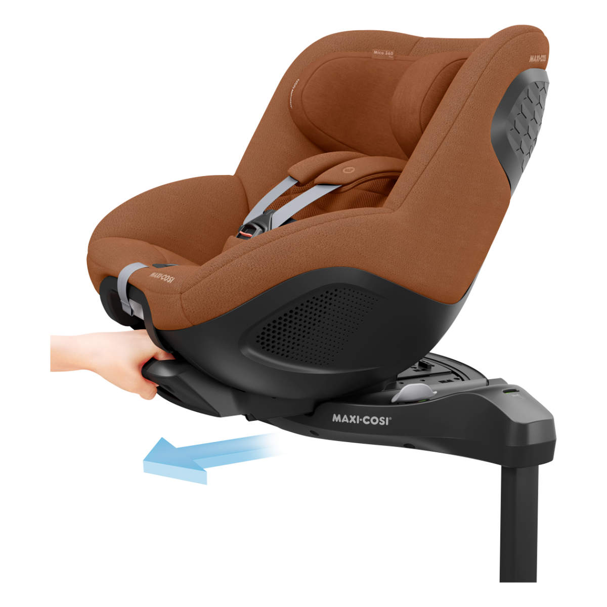 Maxi Cosi Mica 360 Pro i-Size Autostoel Bruin - Schuin Aanzicht