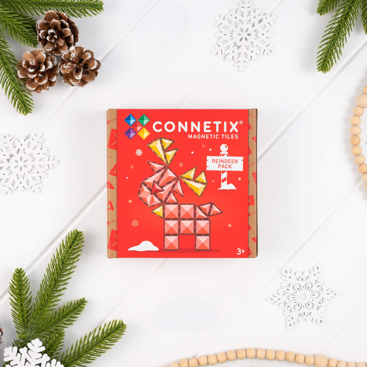 Connetix Magnetische Bouwtegels Kerstrendierset – 25-delig