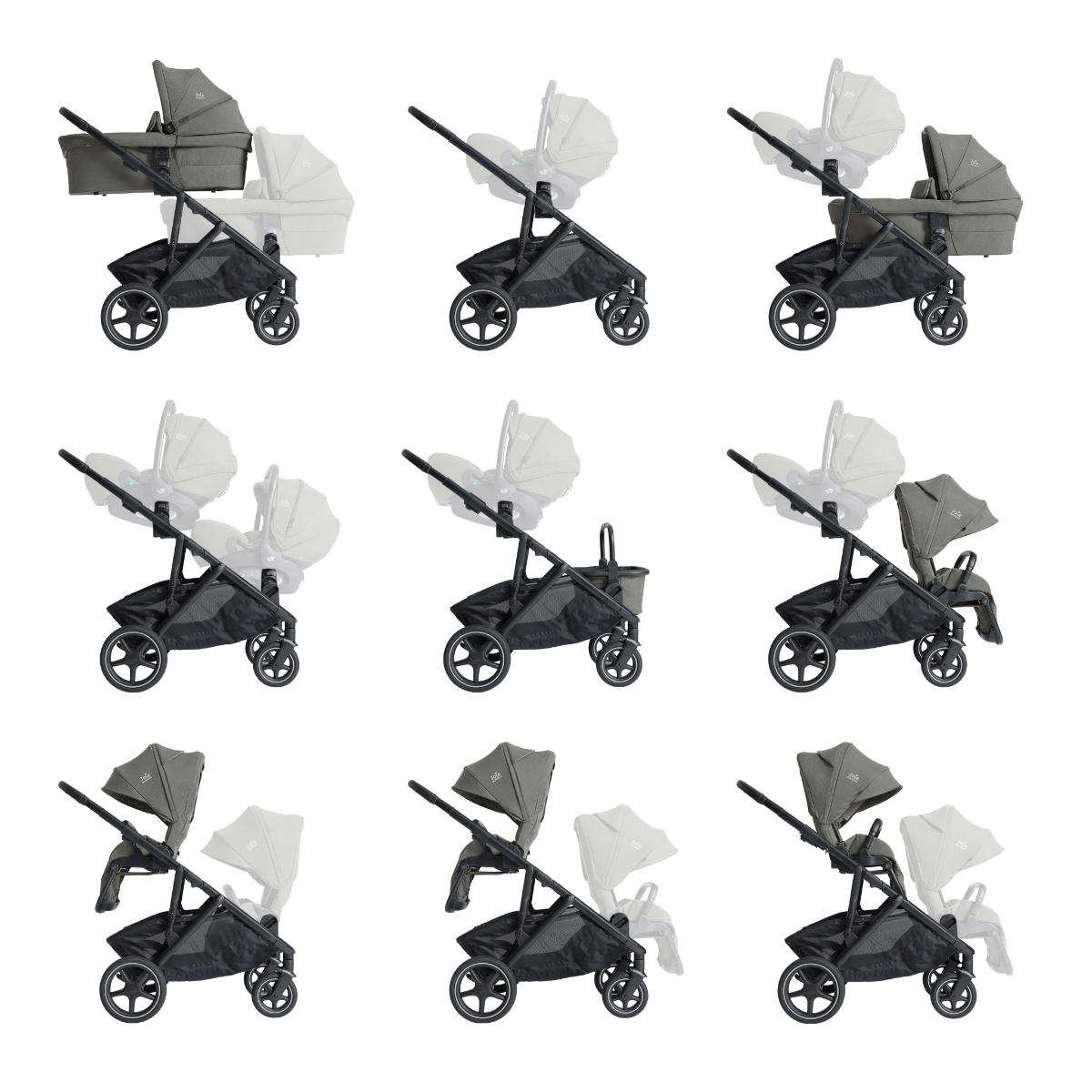 Joie Signature Versiti Kinderwagen Set 3-in-1 incl. Joie Signature i-Level Pro i-Size Autostoeltje