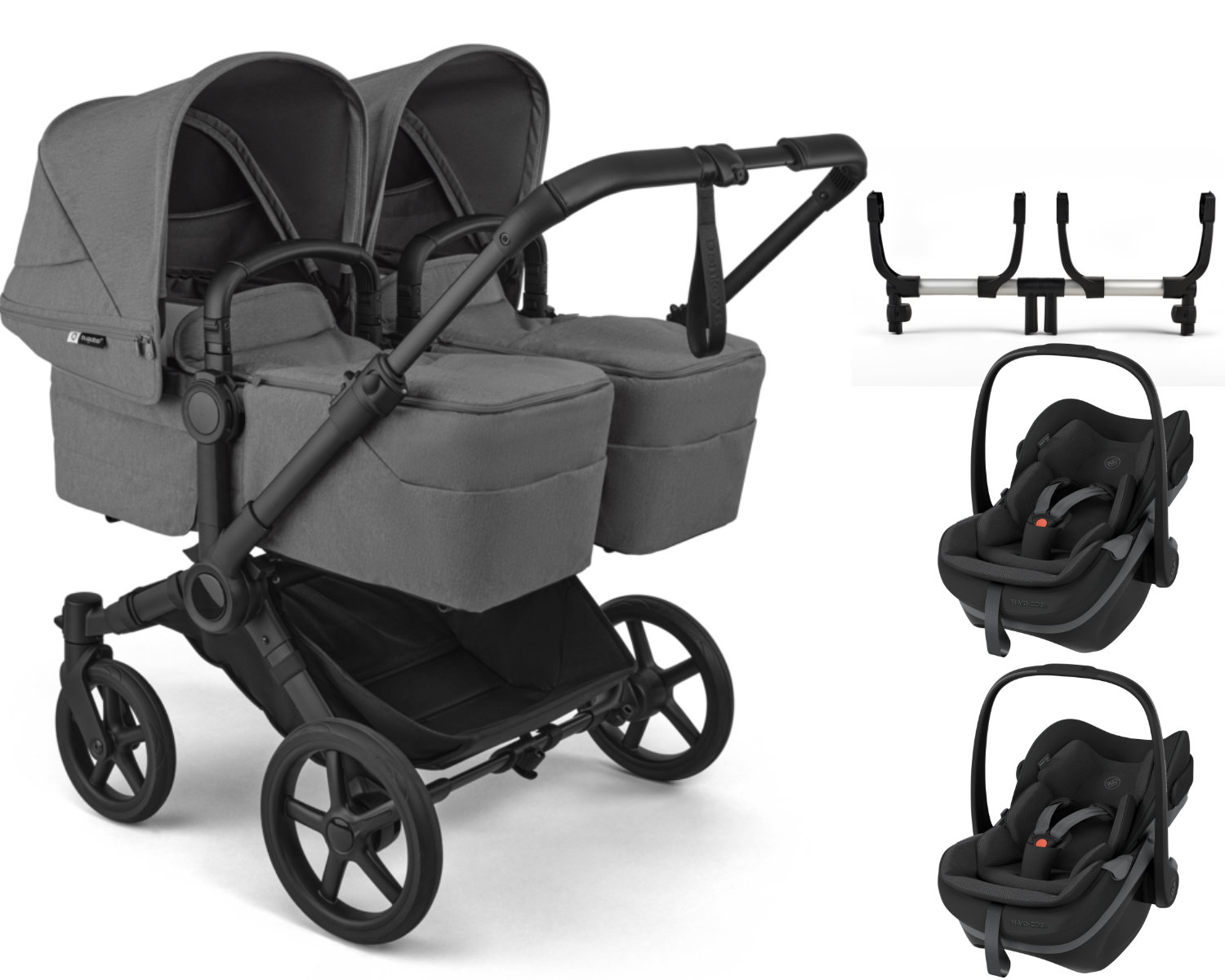 Bugaboo Donkey 6 Twin Kinderwagen Set 3 in 1 incl. Maxi Cosi Pebble Slide Pro