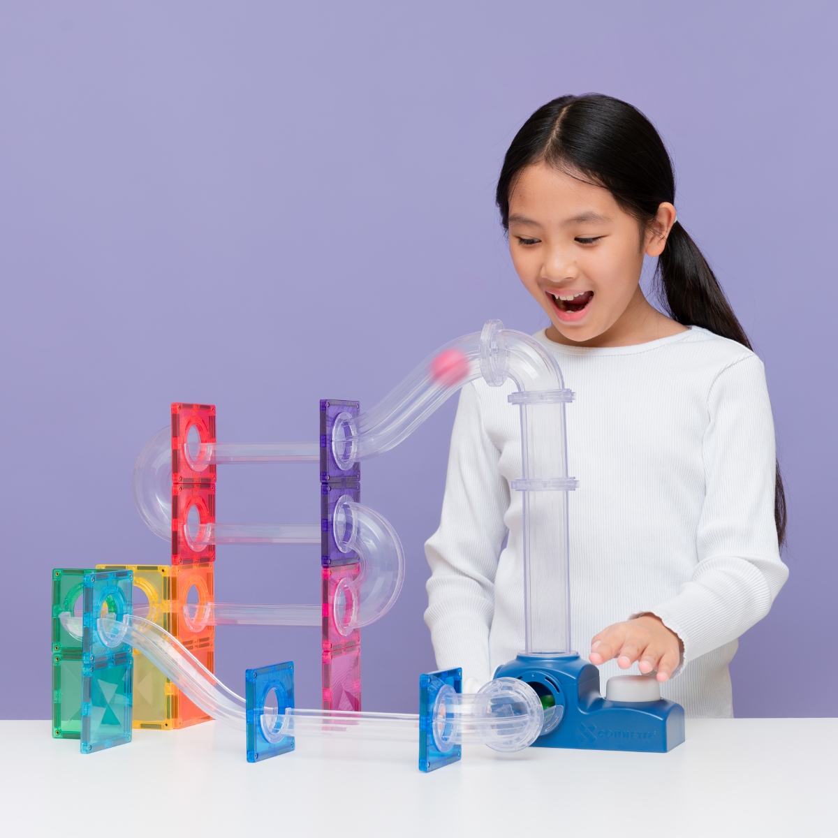 Connetix Magnetische Bouwtegels Ball Run Launcher Pack - 47-delig