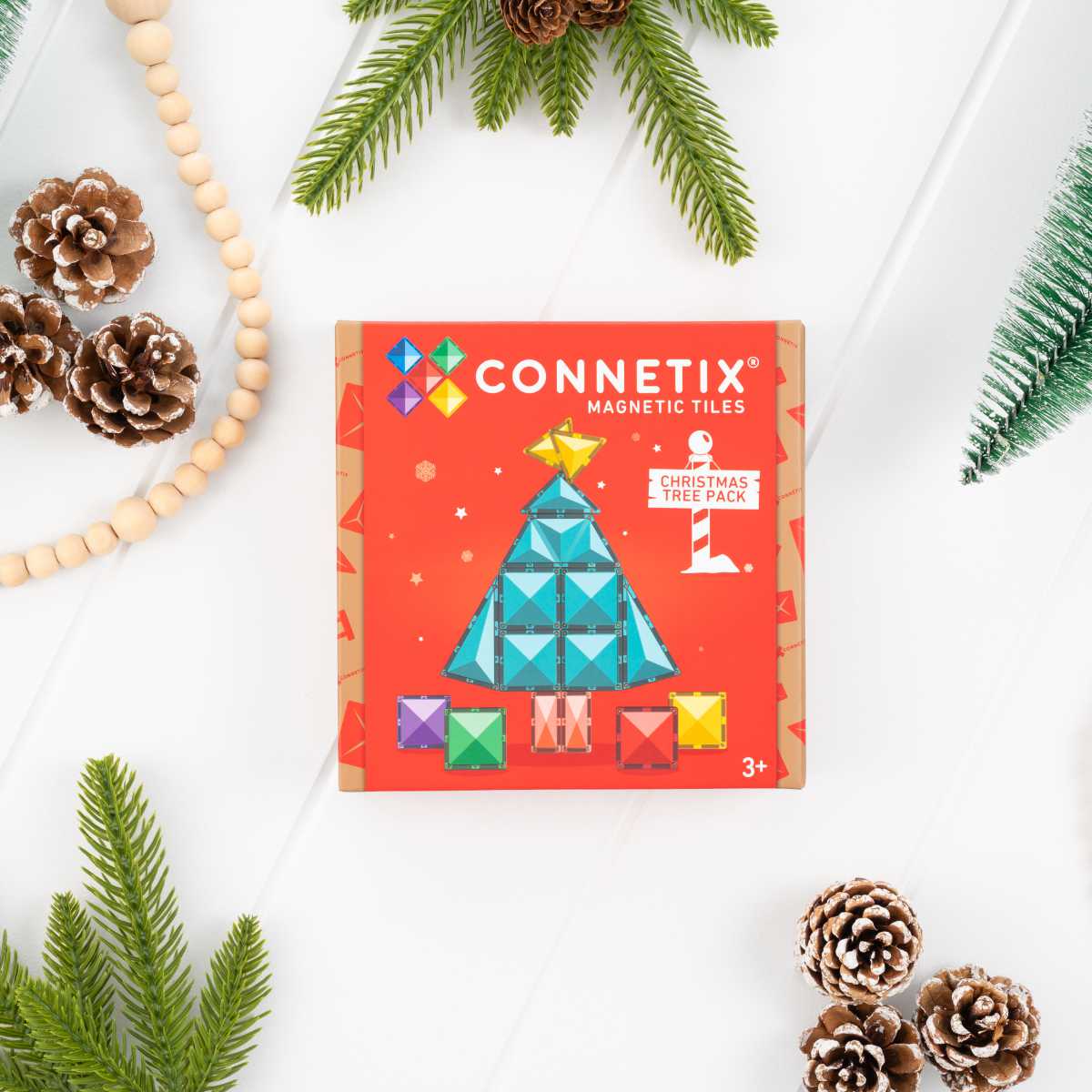 Connetix Magnetische Bouwtegels Kerstboomset – 16-delig