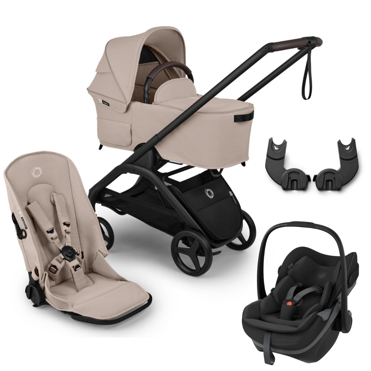 Bugaboo Dragonfly Plus 3-in-1 kinderwagenset incl. Maxi-Cosi Pebble Slide Pro i-Size baby-autostoel