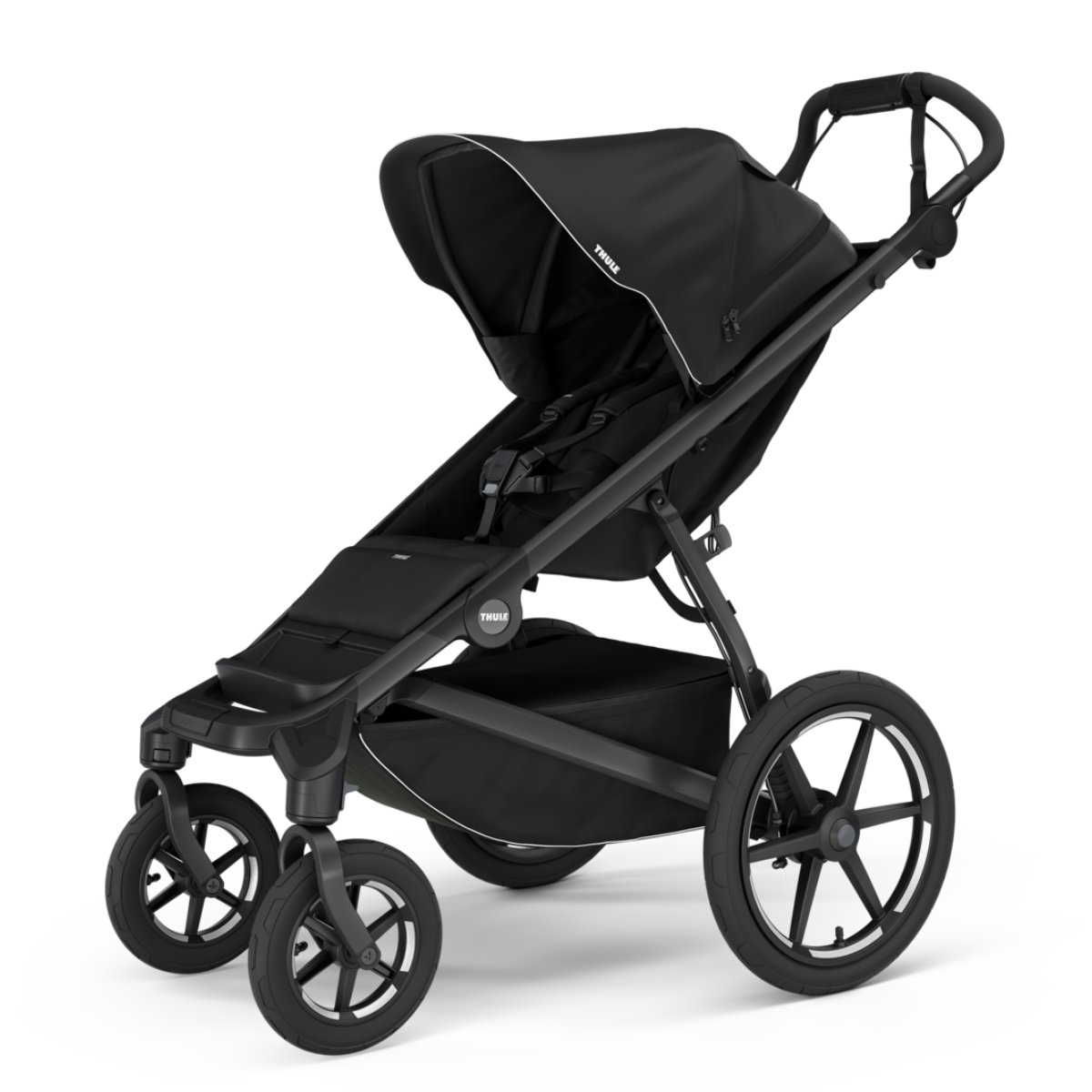 Thule Urban Glide 4 Kinderwagen in Zwart - Schuine weergave