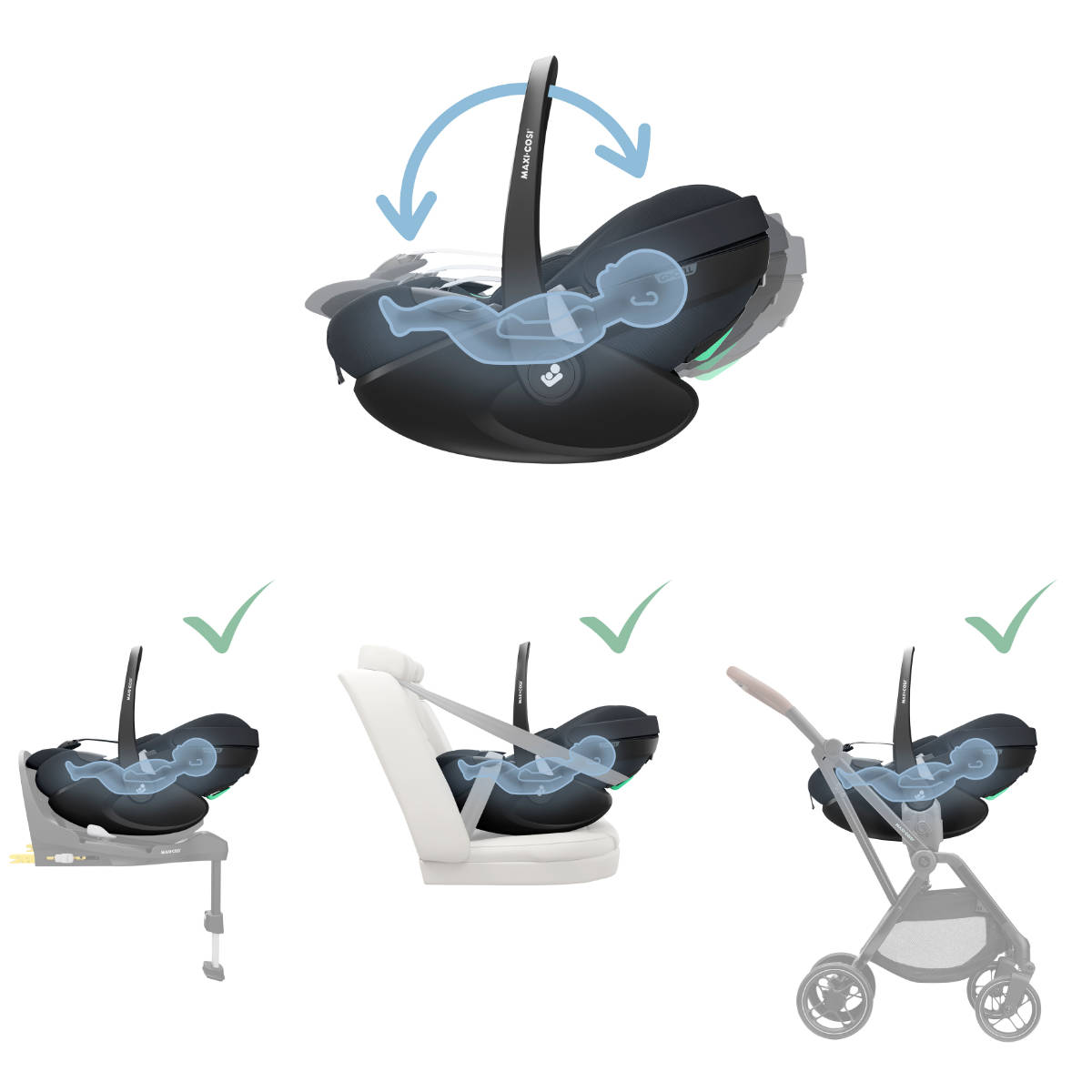 Maxi Cosi Pebble 360 Pro2 i-Size Babyautostoeltje | Tweede kans