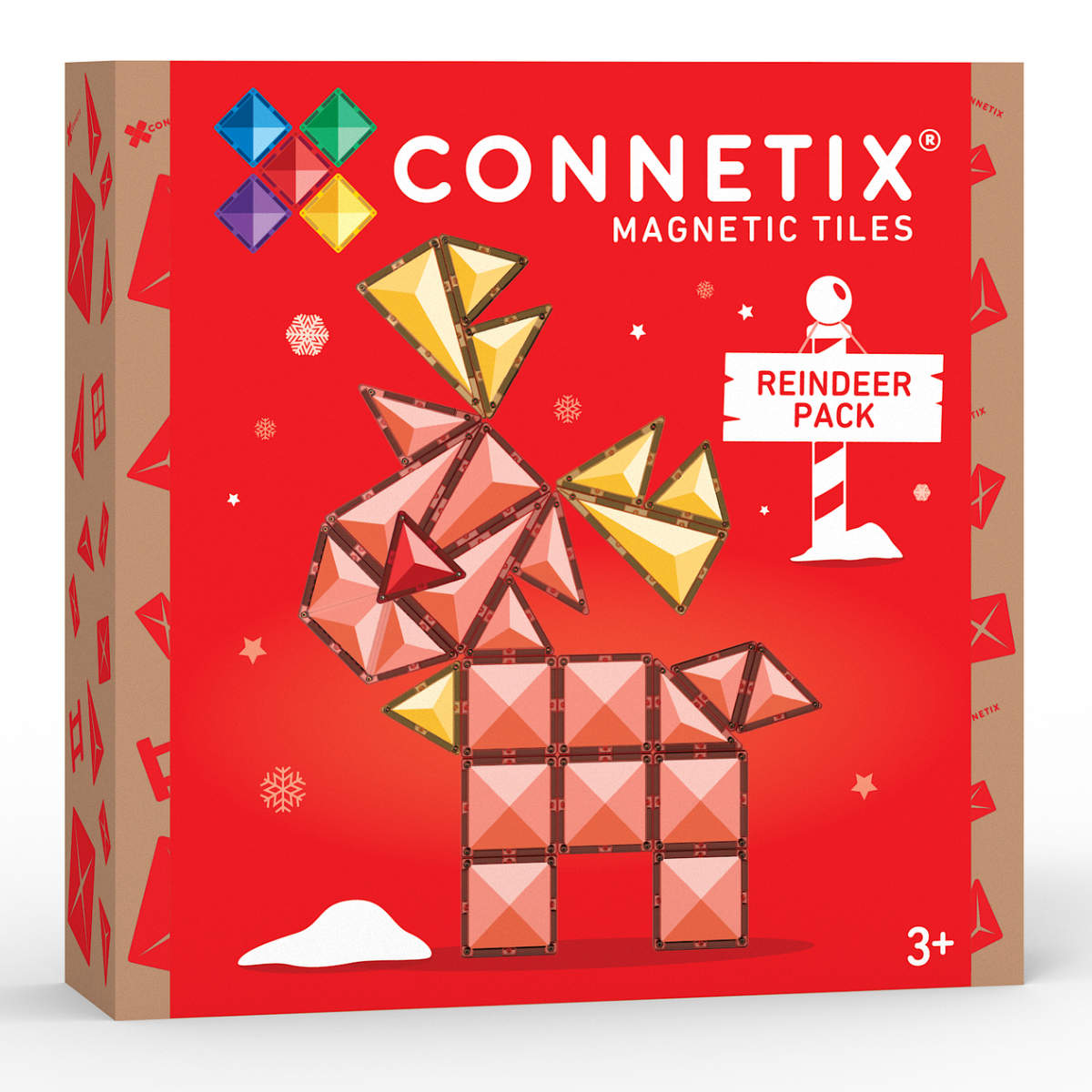 Connetix Magnetische Bouwtegels Kerstrendierset – 25-delig