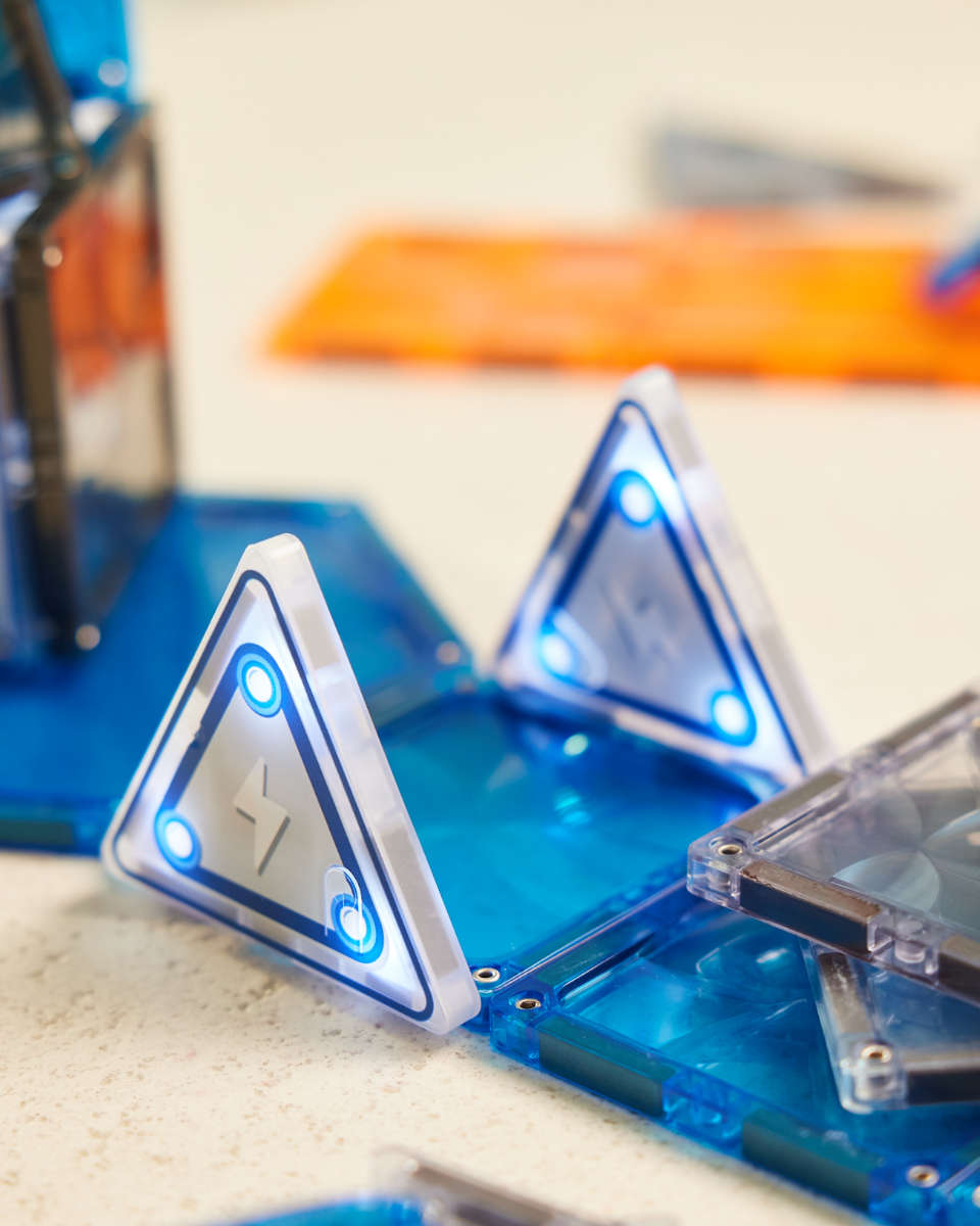 Cleverclixx Ruimtemissie Magnetische Bouwblokken met Licht, 47 Delig