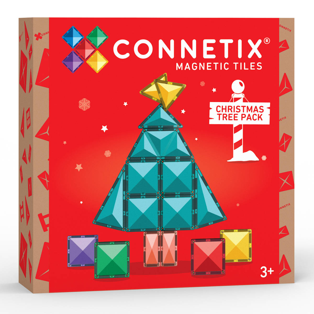 Connetix Magnetische Bouwtegels Kerstboomset – 16-delig