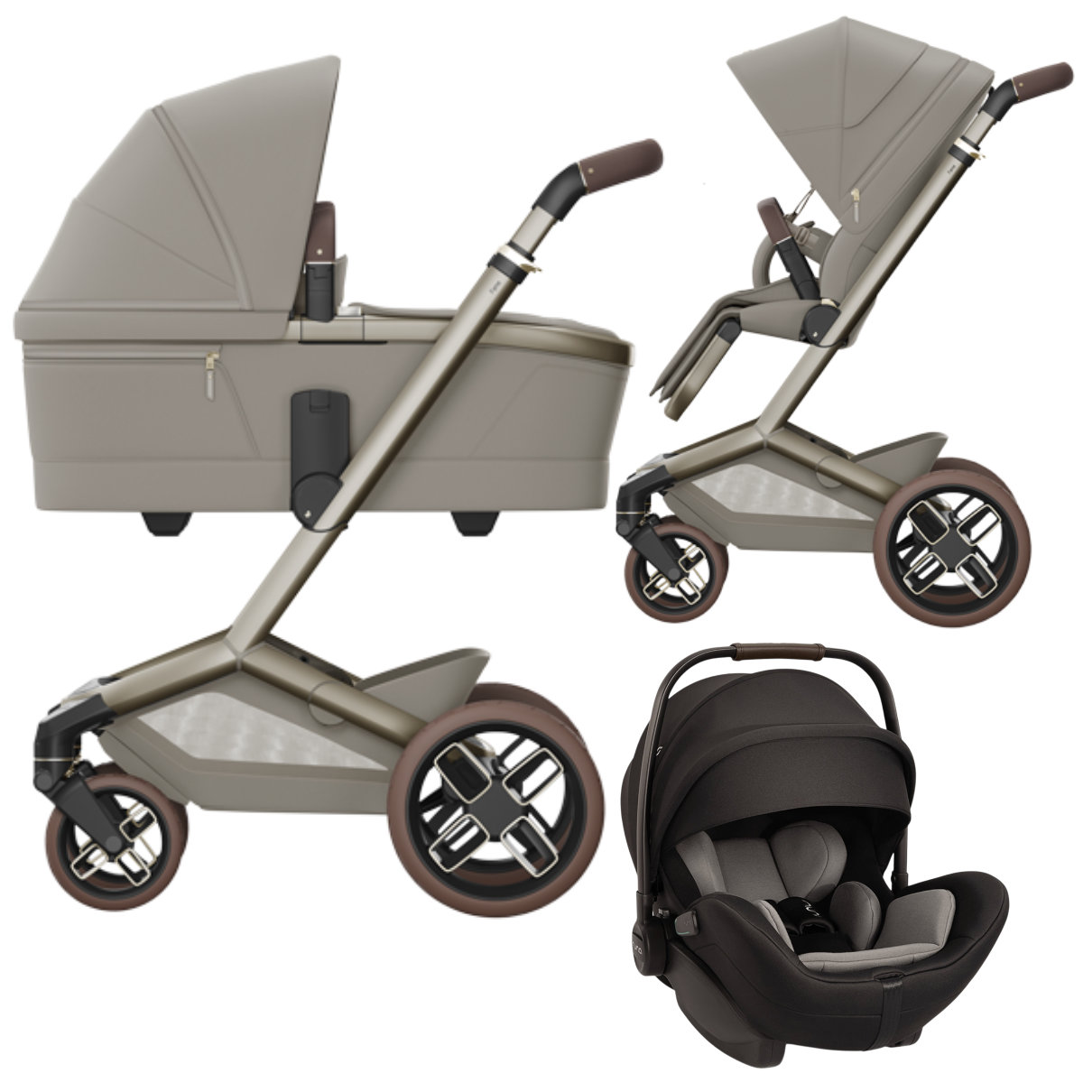 Maxi Cosi Fame Kinderwagen Set 3 in 1 incl. Nuna ARRA Flex i-Size Autostoeltje