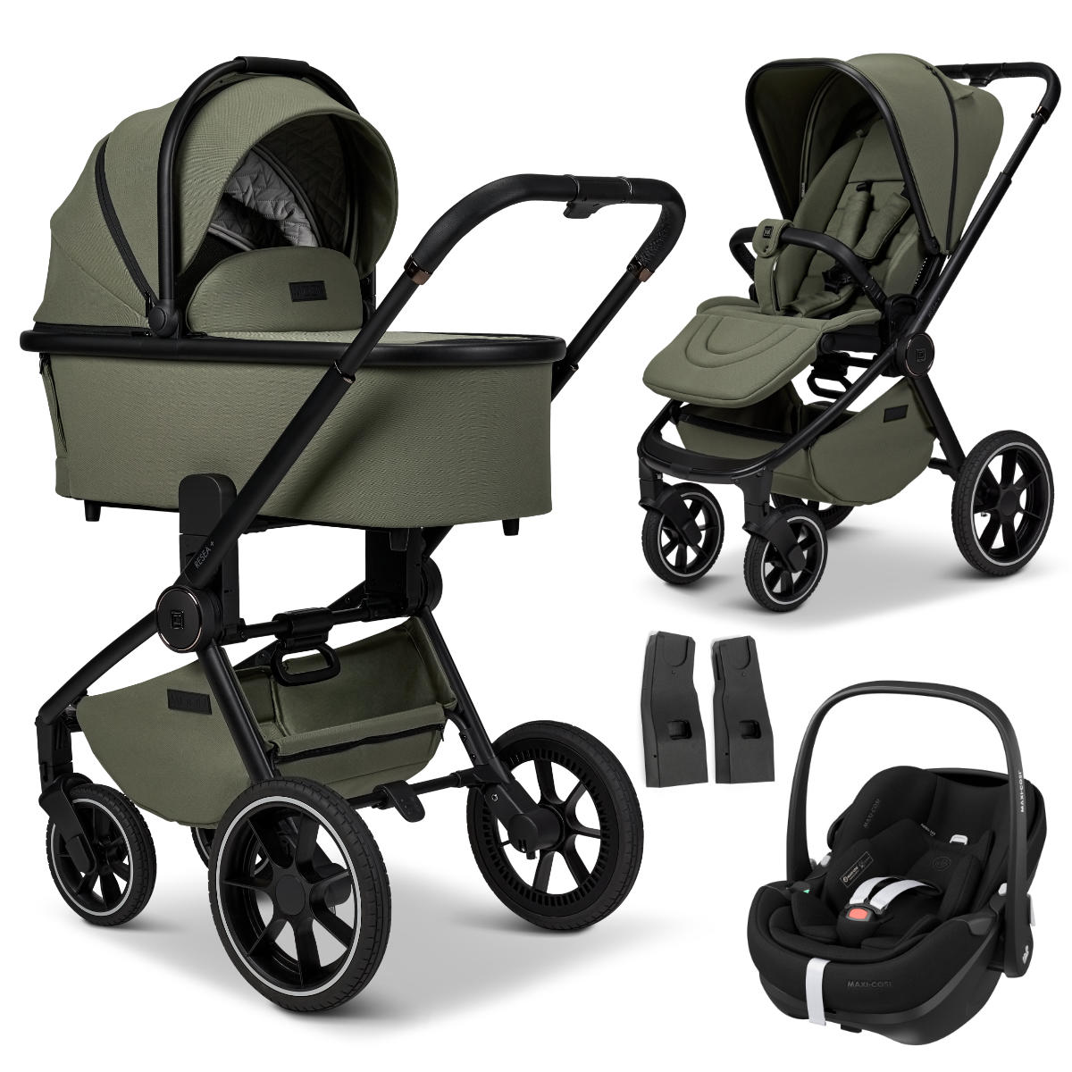 Moon ReSea+ Kinderwagen Set 3 in 1 inclusief Maxi Cosi Pebble 360 Pro2 2025