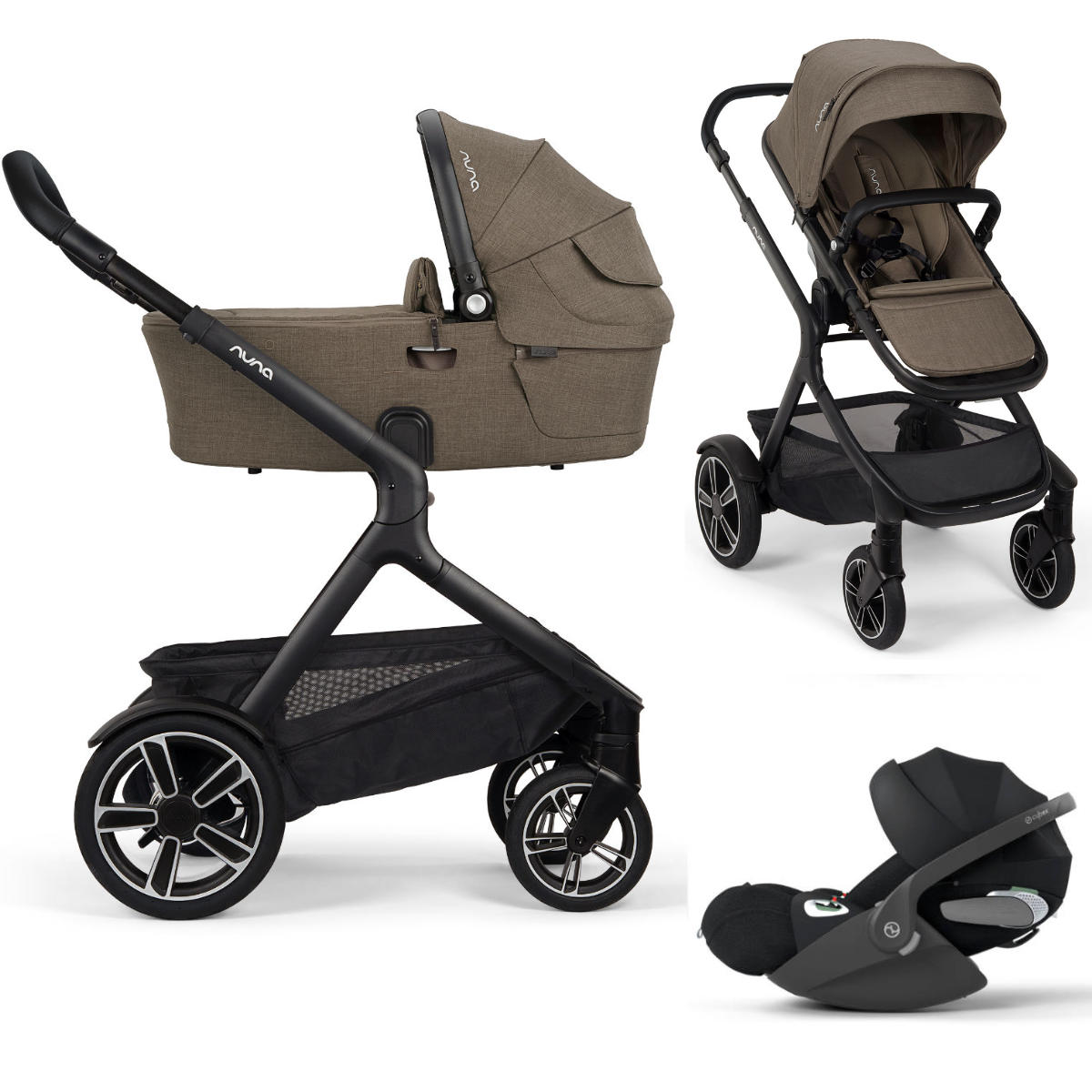 Nuna DEMI Next Kinderwagen Set 3-in-1 incl. Cybex Cloud T i-Size Autostoeltje