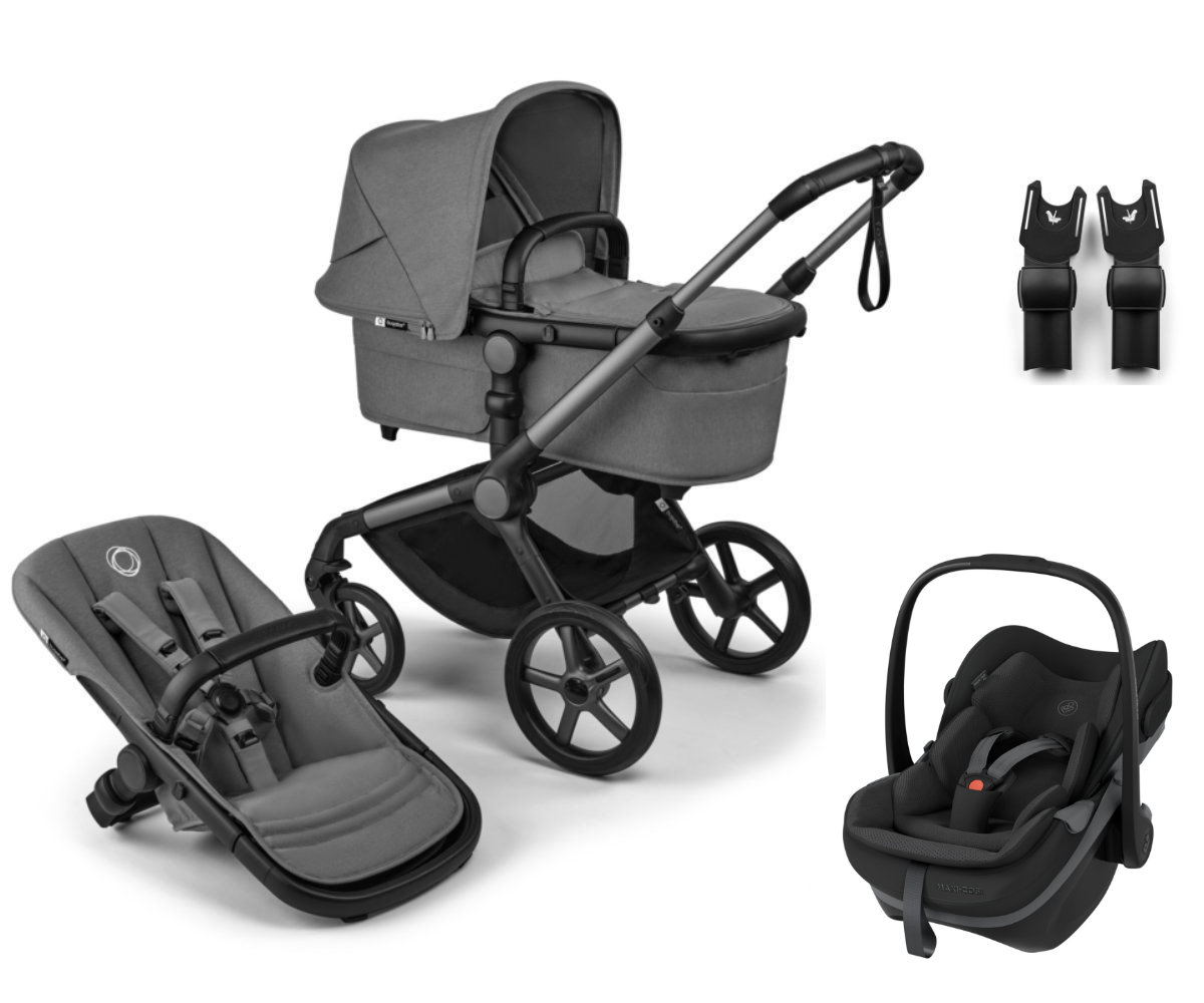 Bugaboo Fox 5 Renew combi kinderwagen in grijs - schuine aanzicht – 100051133-8442508110