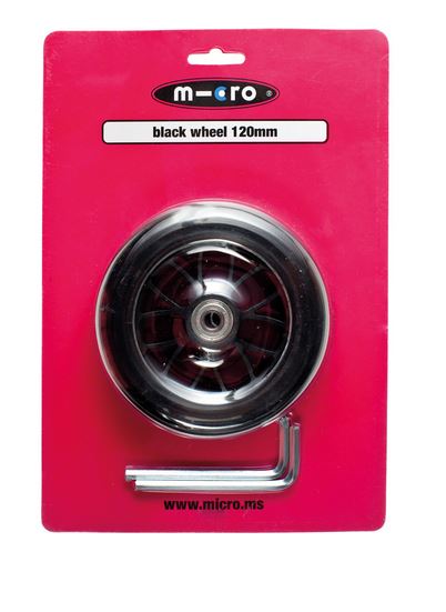Micro Wielen, Zwart 120 mm voor Maxi Micro & Micro Kickboard Compact
