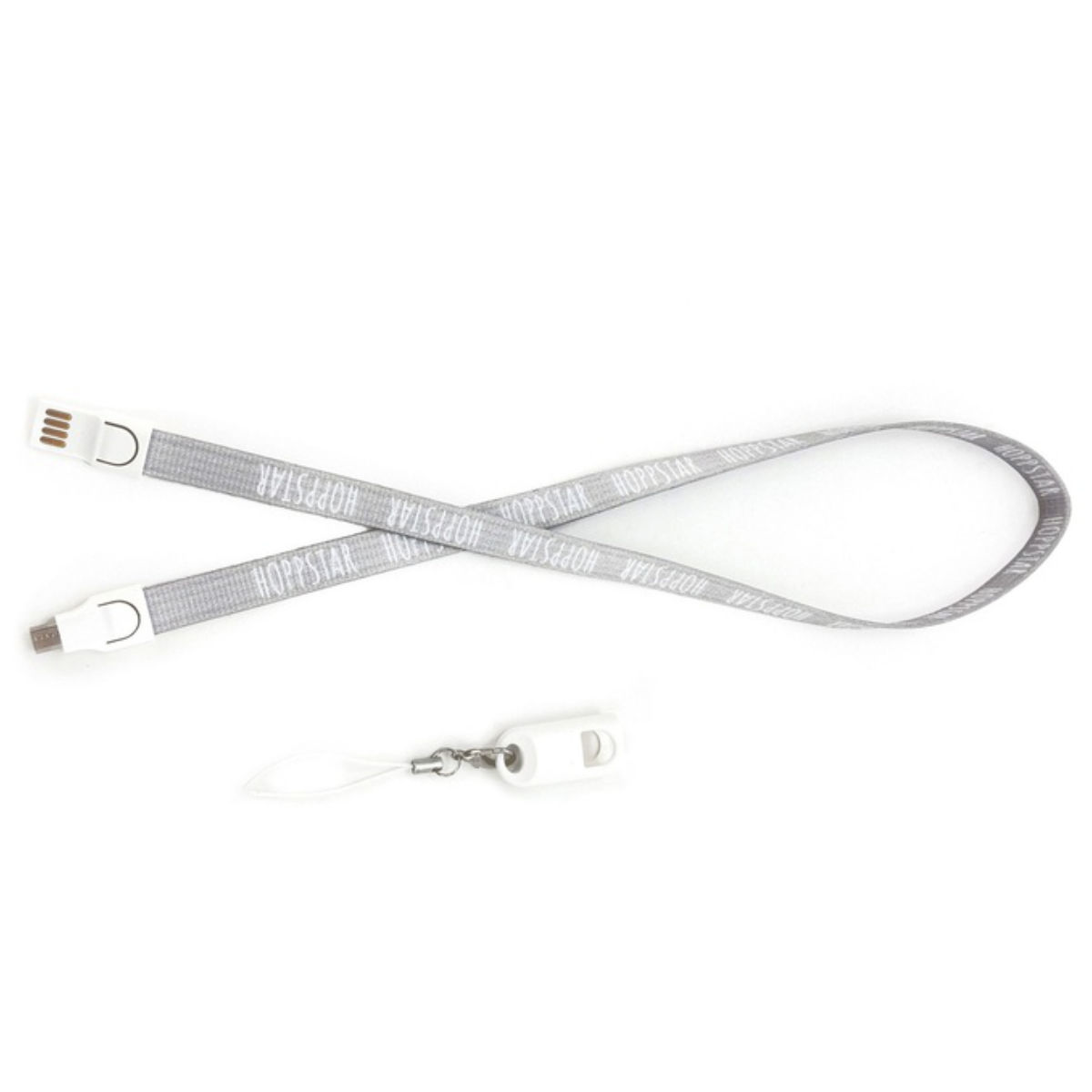 Hoppstar 2-in-1 Keycord met Geïntegreerde Oplaadkabel