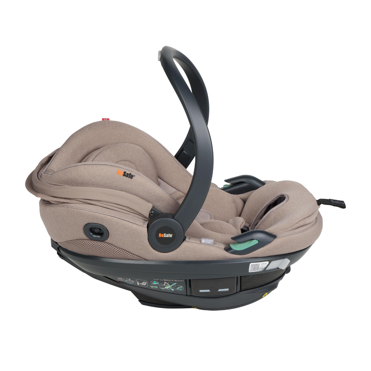 BeSafe Go Beyond² i-Size Babyschaal incl. Beyond ISOFIX Base + Gratis zomerhoes