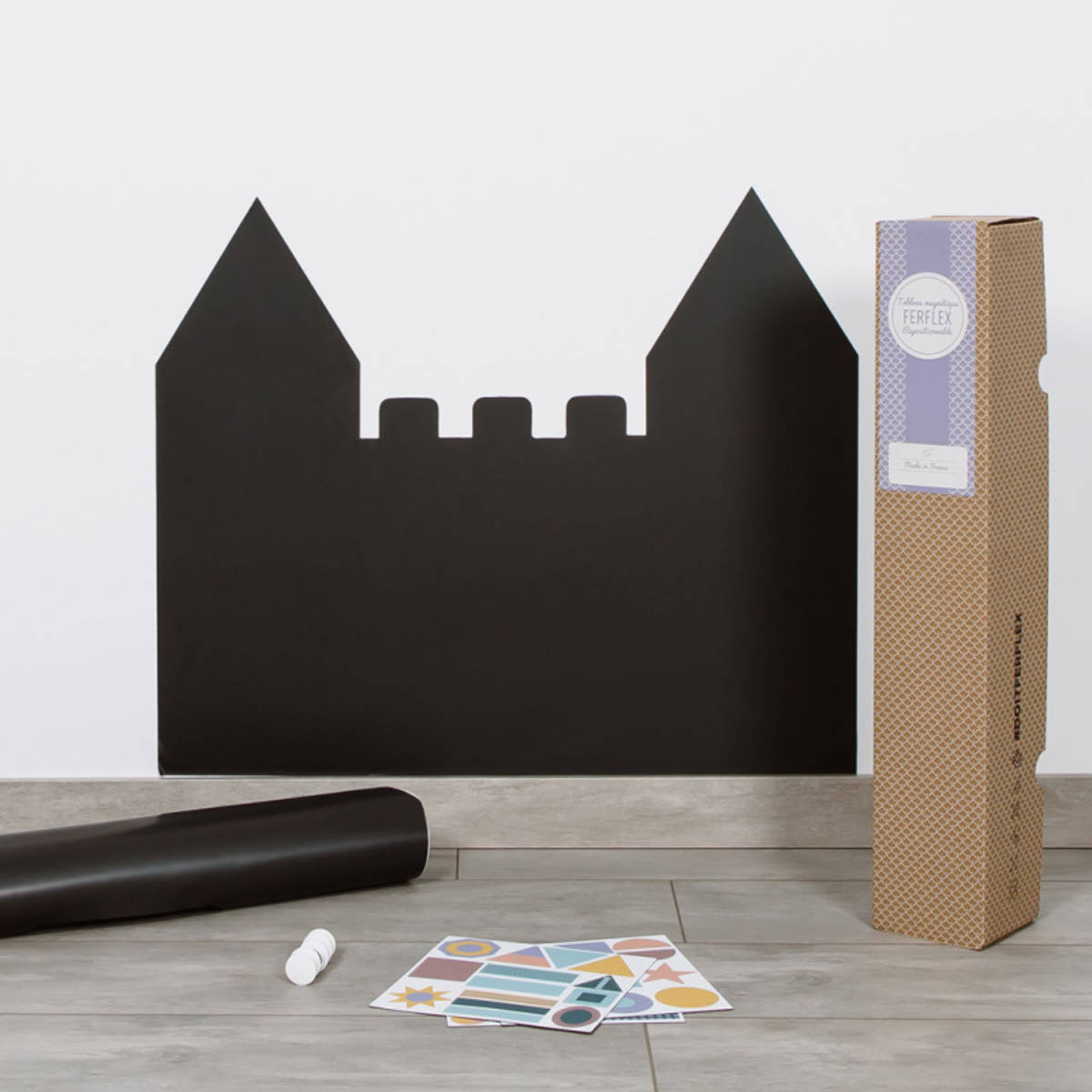 Ferflex Magnetisch Bord incl. 13 Kleurrijke Geometrische Magneten