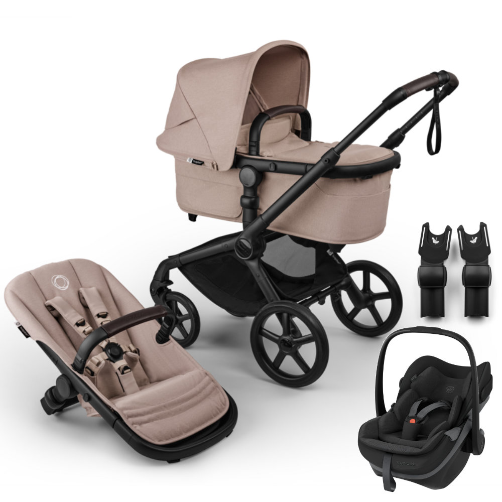 Bugaboo Fox 3 kinderwagen in Beige - schuine aanzicht