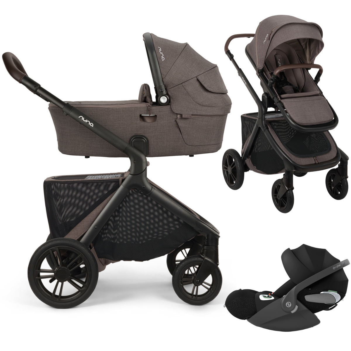 Nuna DEMI Icon 3-in-1 Kinderwagen incl. Cybex Cloud T i-Size Baby-autostoel
