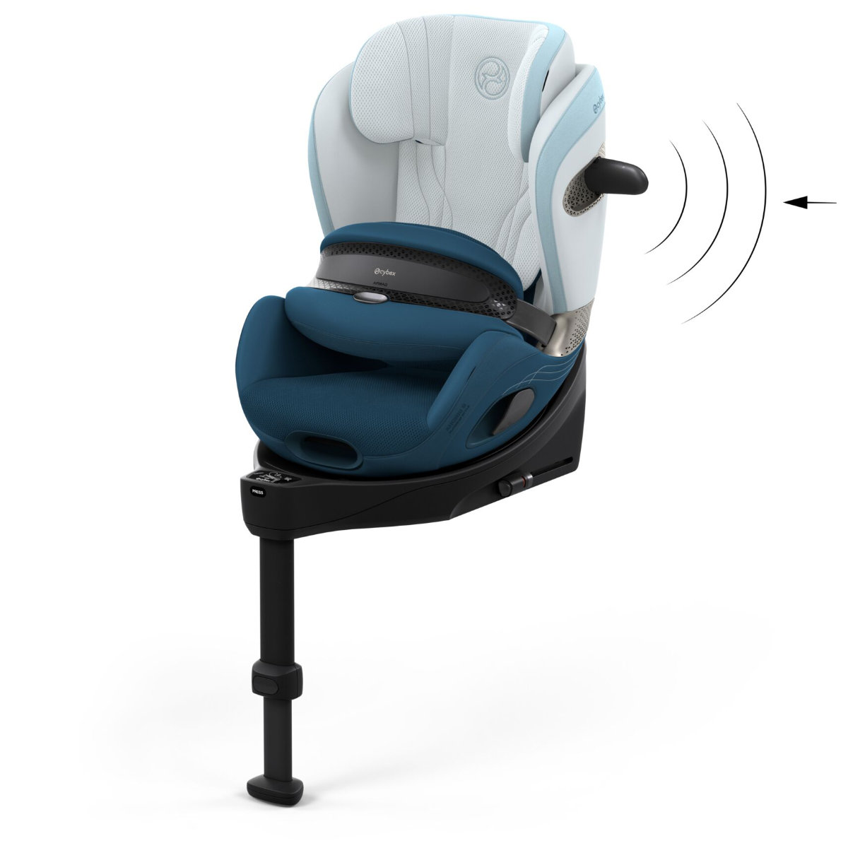 Cybex Anoris Si Airbag i-Size Autostoel (15 Maanden–7 Jaar) met Geïntegreerde ISOFIX-base
