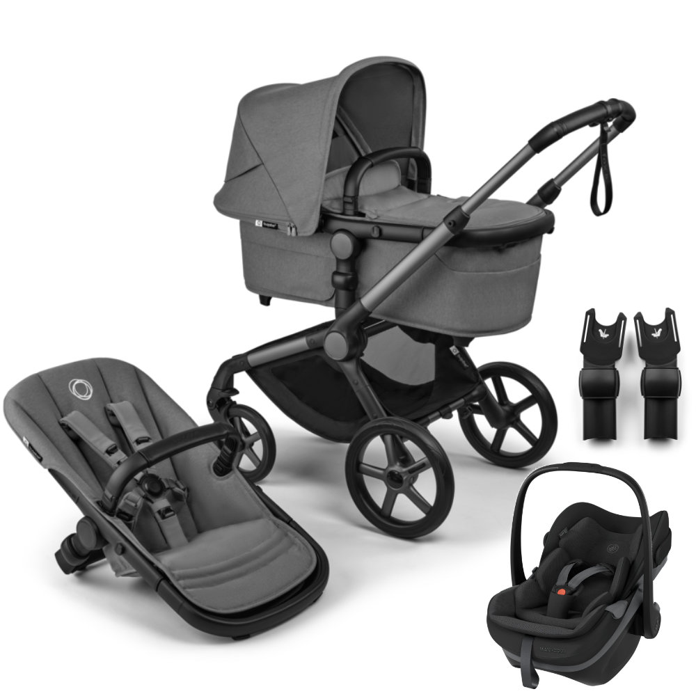 Bugaboo Fox 5 Renew Complete Kinderwagen in Grijs - Schuine Weergave