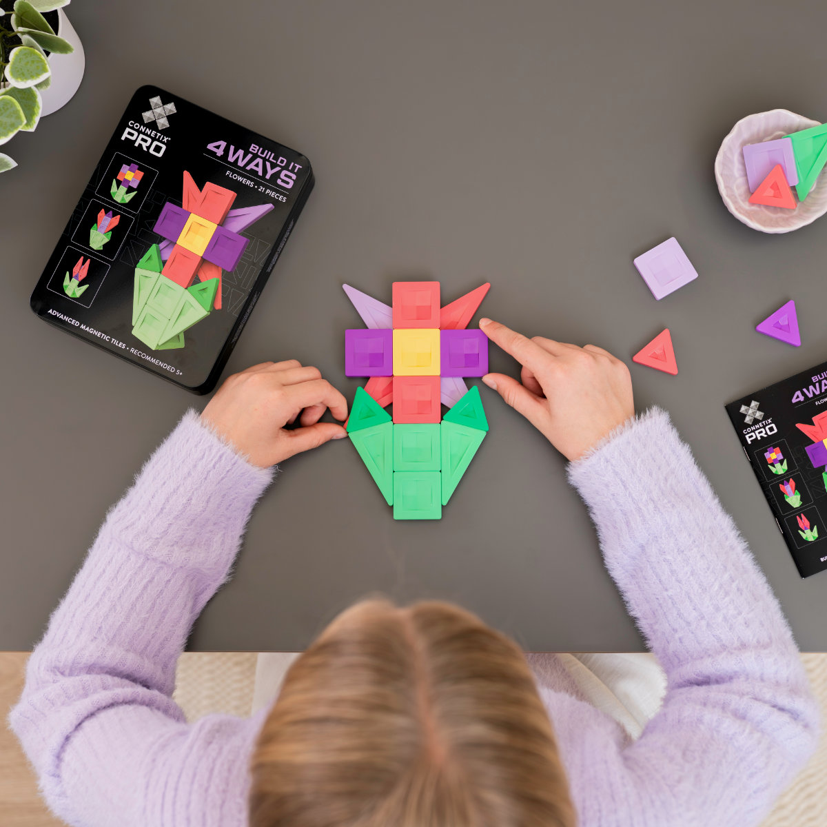 Connetix PRO Magnetische Tegels – Flowers Pack – 21-delig