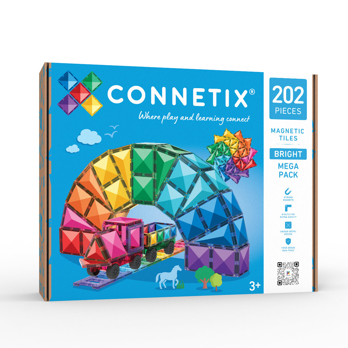 Connetix Magnetische Bouwstenen Bright Mega Pack – 202 Stuks