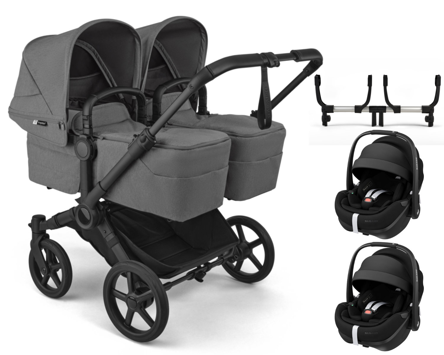 Bugaboo Donkey 6 Twin Kinderwagen Set 3 in 1 incl. Maxi Cosi Pebble 360 Pro2 i-Size