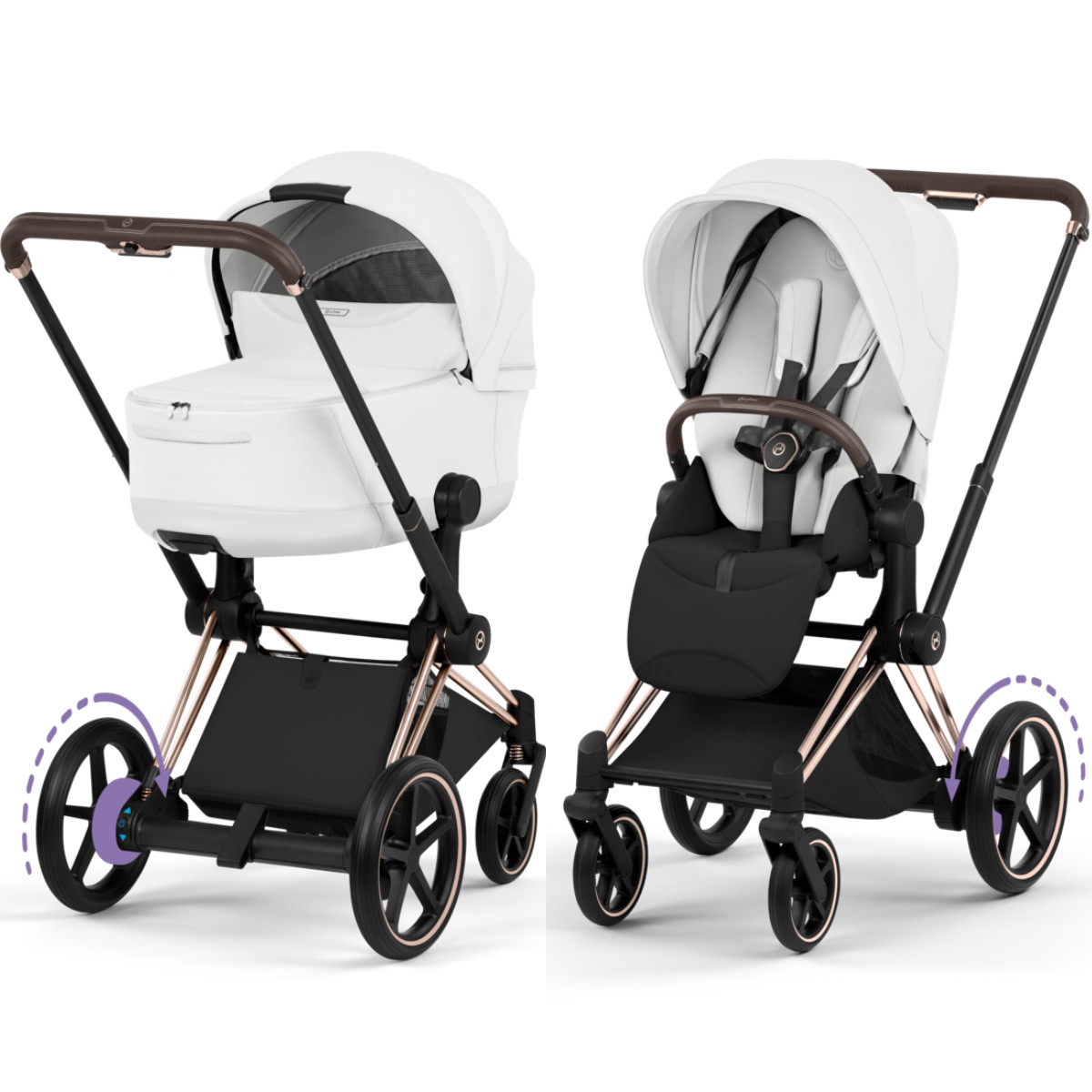 Cybex E-Priam 5 Style Kinderwagen Set 3 in 1 incl. Cloud T i-Size Autostoel