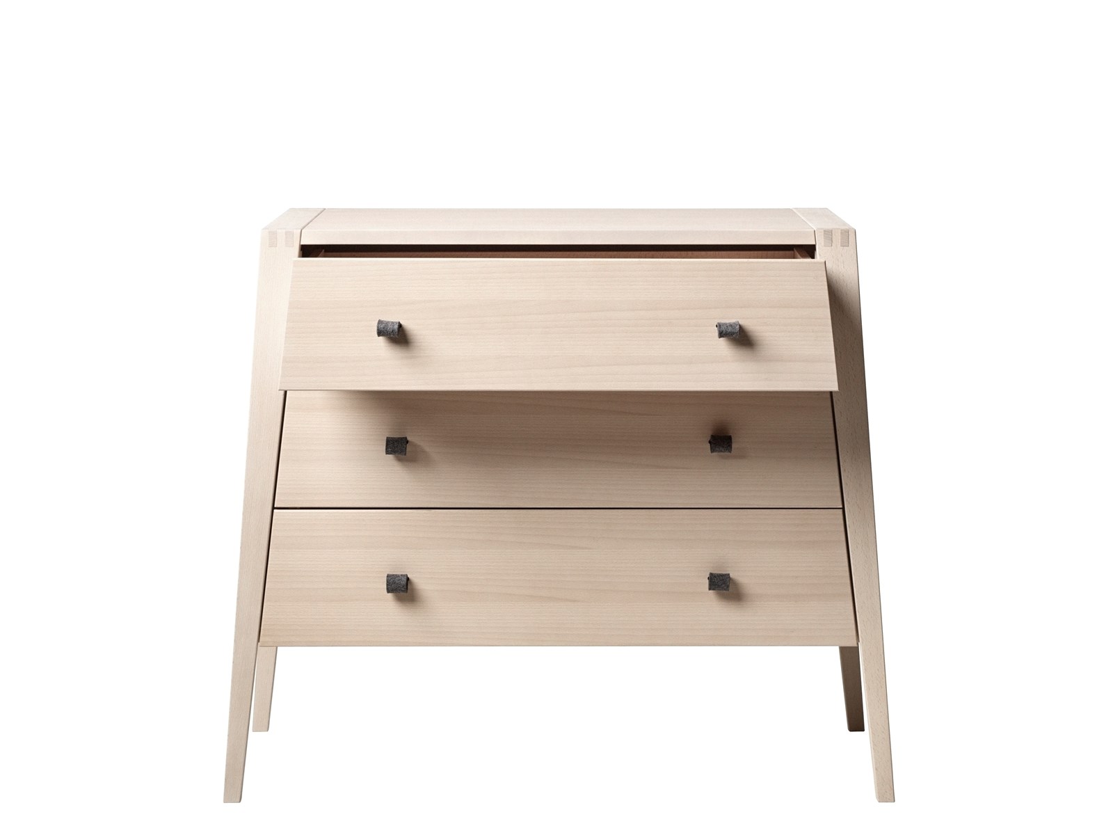 Leander Linea Kommode, 3 Schubladen inkl. Filzgriffe