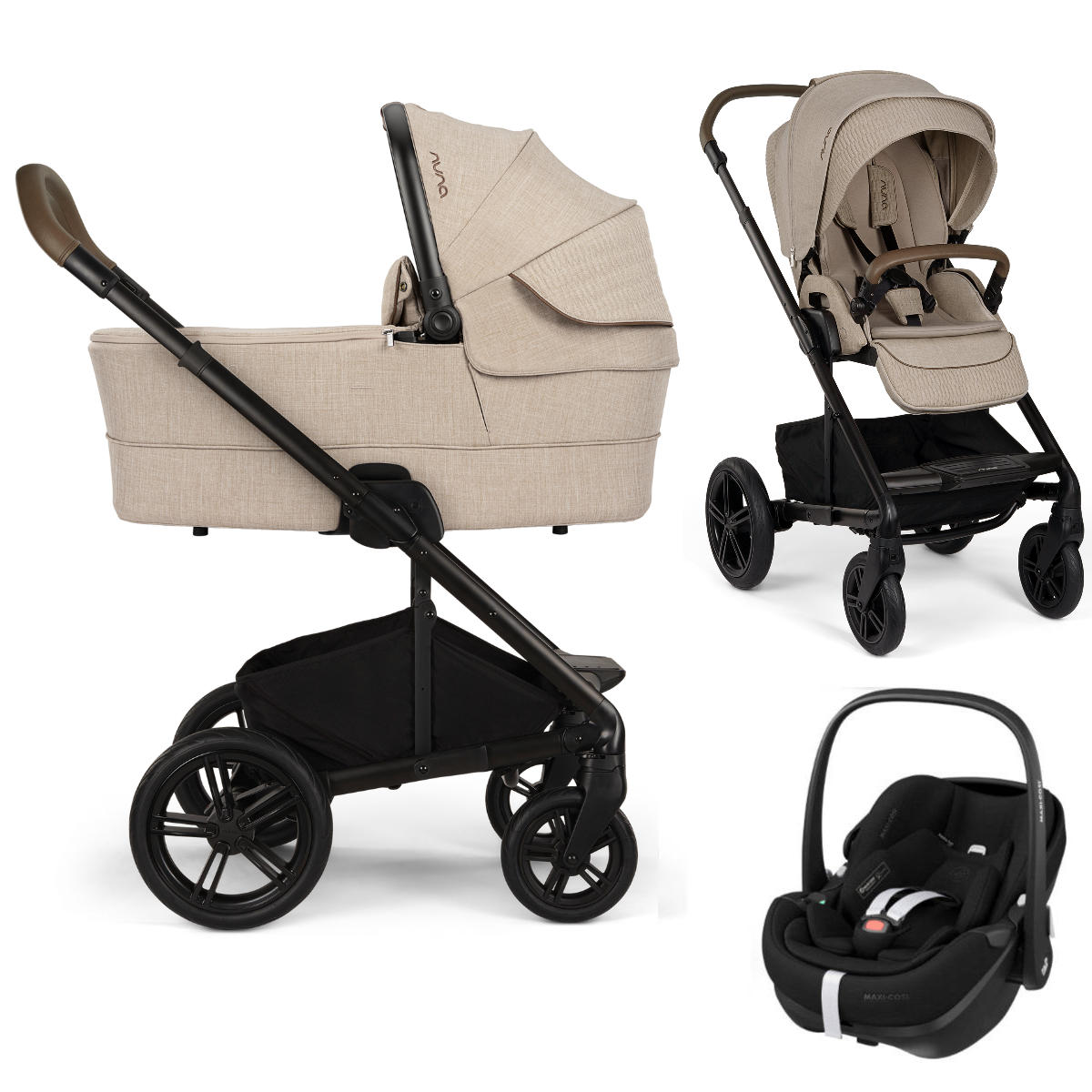 Nuna MIXX Next Kinderwagen Set 3 in 1 incl. Maxi Cosi Pebble 360 Pro 2 I-Size