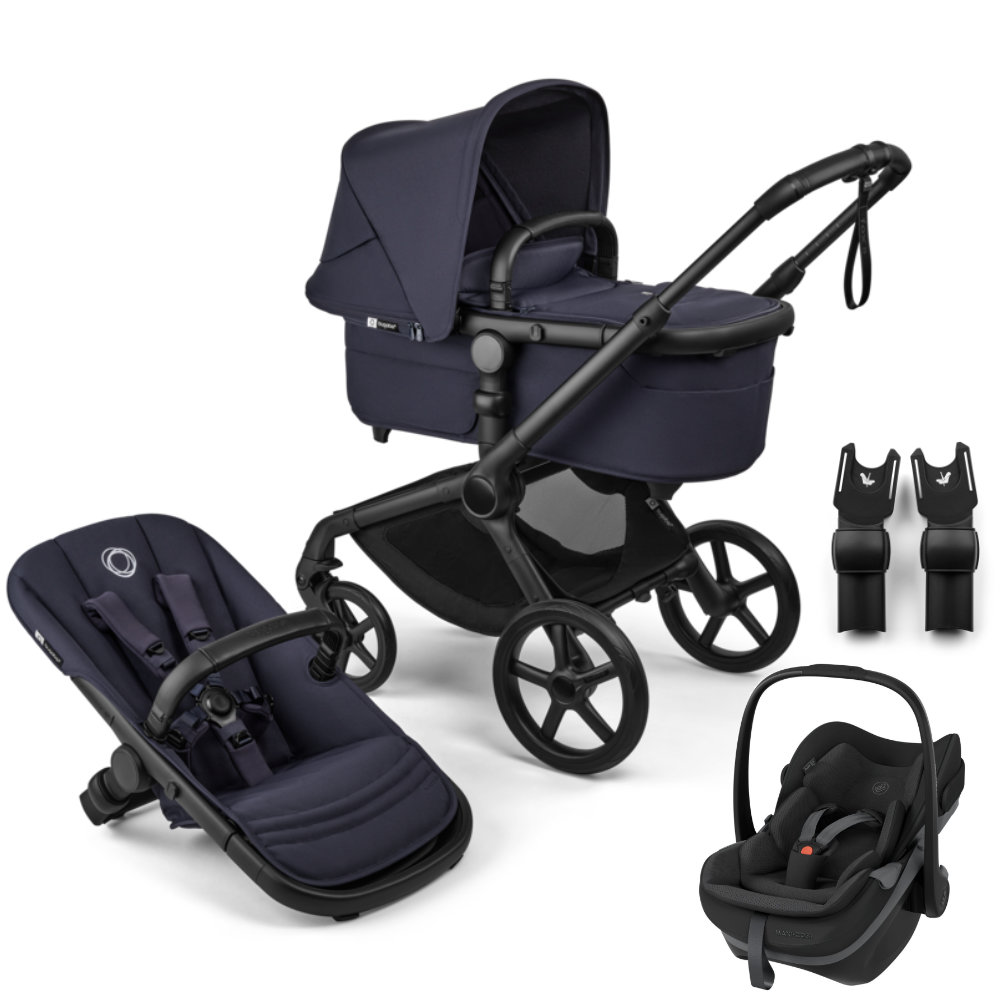 Bugaboo Fox 5 Renew kinderwagen in donkerblauw - schuine aanzicht