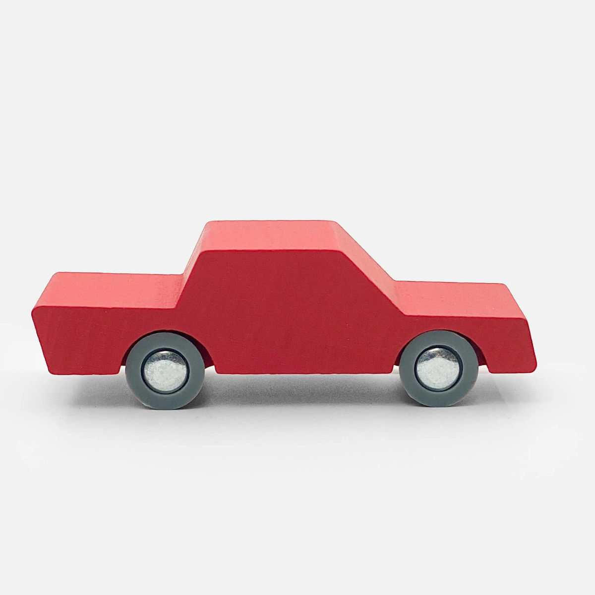 Waytoplay Back and Forth Houten Auto – Creatief Speelauto in Rood, Blauw & Naturel