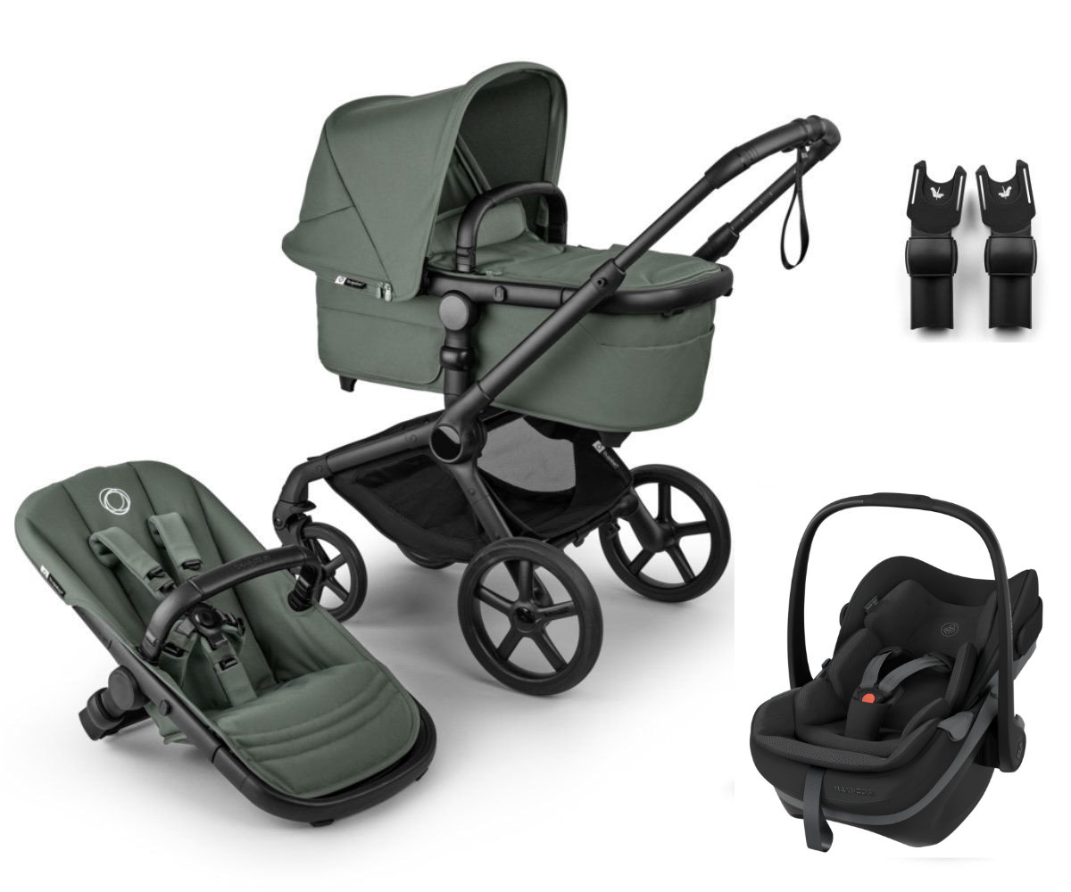 Bugaboo Fox 5 Renew Kinderwagen Combi in Groen - Schuine Weergave