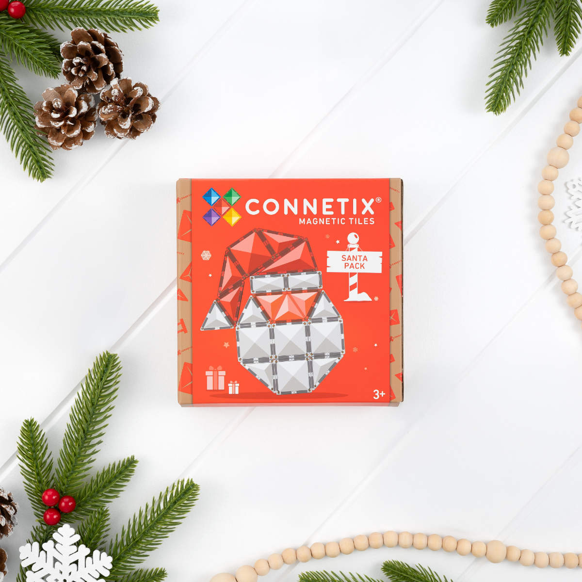 Connetix Magnetische Bouwtegels Kerstmanset – 17-delig