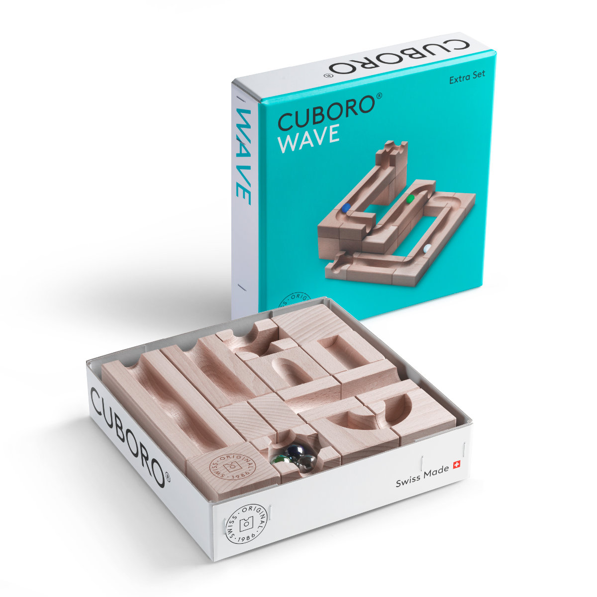 CUBORO Knikkerbaan Extra Set – Uitbreidingssets in verschillende uitvoeringen