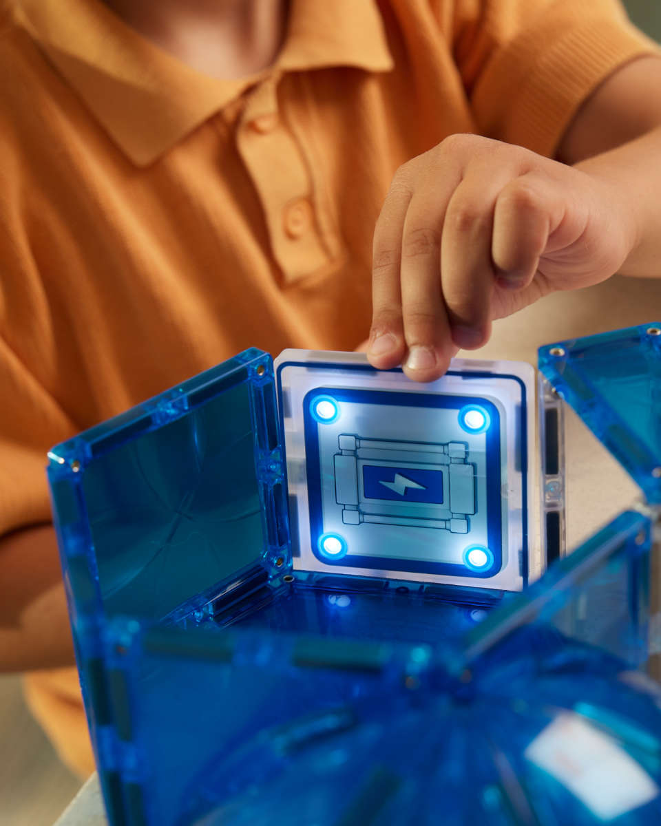 Cleverclixx Ruimtemissie Magnetische Bouwblokken met Licht, 47 Delig