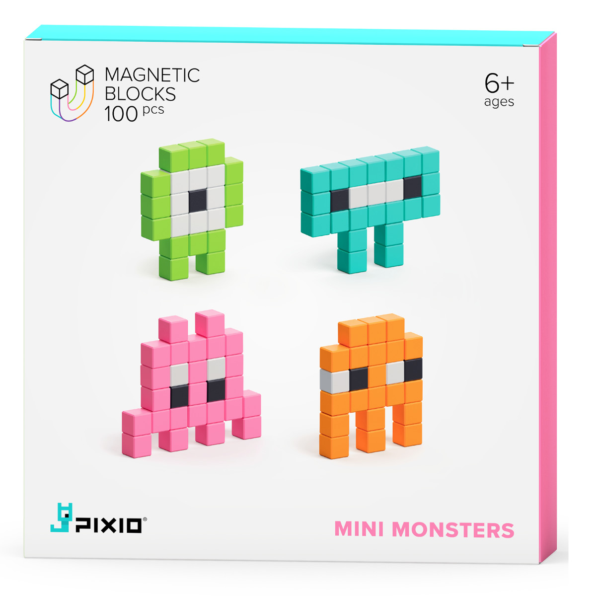 PIXIO Magnetische Bouwstenen Mini Monsters 100 stuks