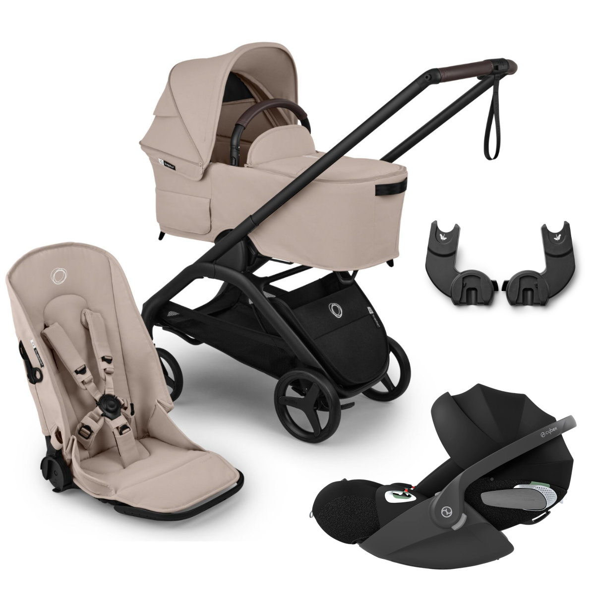 Bugaboo Dragonfly Plus Kinderwagen Set 3-in-1 incl. Cybex Cloud T i-Size Autostoeltje