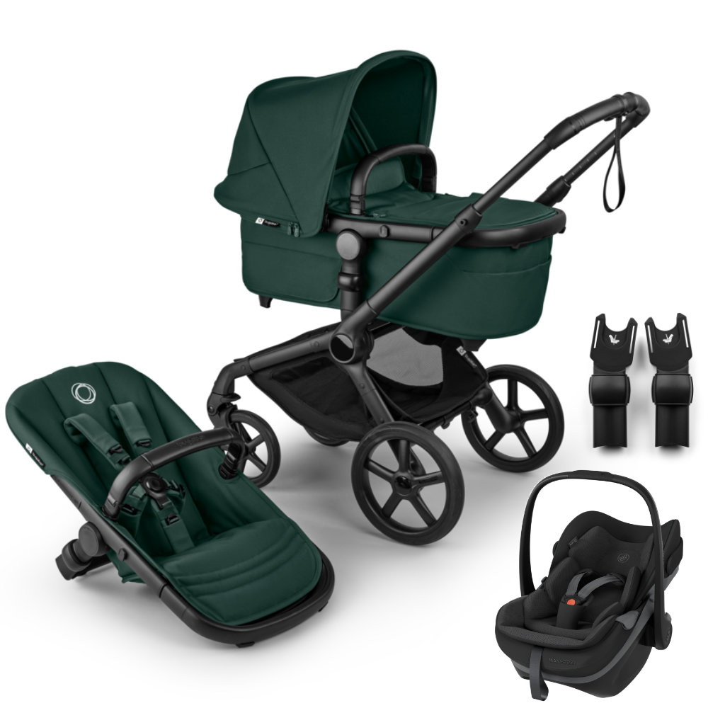 Bugaboo Fox 5 Renew Kinderwagen in Donkergroen - Schuine Aanblik